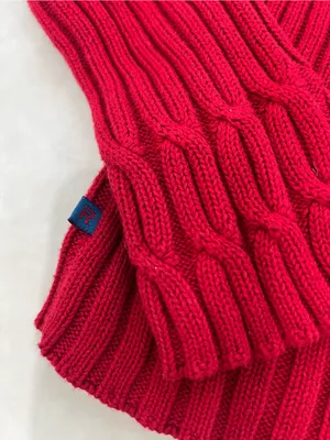 Ralph Lauren Red Knit Quarter Zip Sweater Size Small thumbnail 5