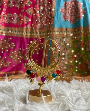 Golden Hoop Earrings Gold thumbnail 8