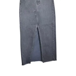 Aritzia The‎ '90S Vintage Mid-Rise Pencil Maxi Jean Skirt Size 23W Black #118619 thumbnail 11