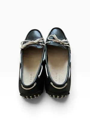 Cole Haan women’s black leather moccasins loafers driving shoes size 9.5 thumbnail 6