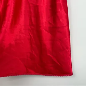 Vintage Val Mode Red Rose Lace Lingerie Slip Dress thumbnail 7