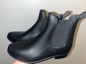 Black Chelsea Rain Boots Size 6 thumbnail 3
