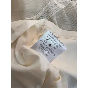 Easel Cream Sleeveless Lace-Up Corset-Style Bodice Tiered Maxi Dress Size Large thumbnail 10