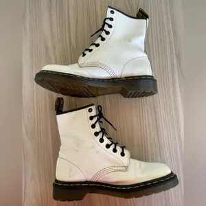 Dr. Martens White and Black Lace-Up Boots thumbnail 2