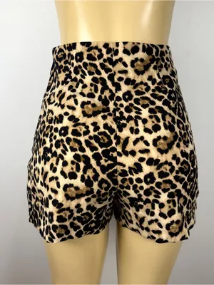 Zara Leopard Mini Skort Sz S Skirt Mob Wife Animal Date Night Safari thumbnail 4