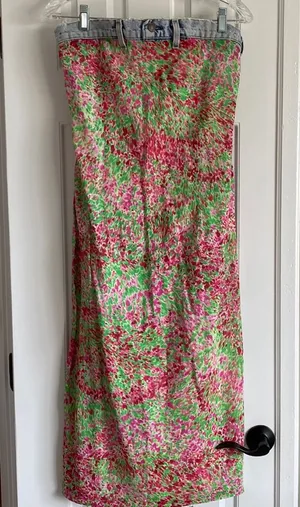 Levi's Jean Top Floral Maxi Dress thumbnail 1