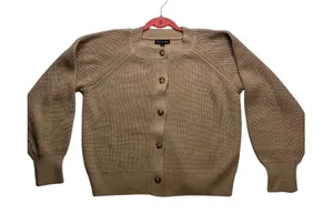 Banana Republic Cardigan Sweater‎ Womens XXL Tan NWT Shaker Knit Button Front thumbnail 1