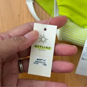 OFFLINE Aerie NWT Seamless Corset Sports Bra Lime Slush S Active Gym Yoga Pads thumbnail 12