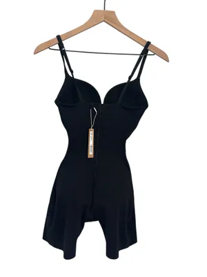 Skims Ultimate Body Push-Up Enhancing Padded Midthigh Bodysuit Small Onyx New thumbnail 4