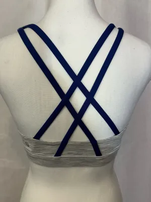 lululemon athletica Blue Crisscross Strappy Sports Bra thumbnail 3
