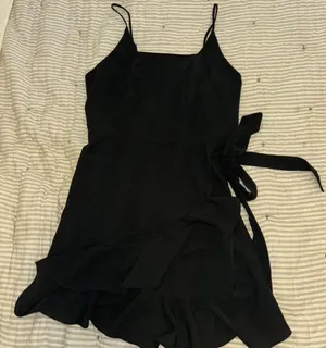 Black wrap dress thumbnail 1