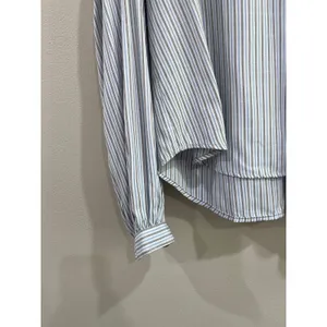 Max Studio‎ Blue Stripe Flowy Lightweight Button Front Blouse Size Medium thumbnail 10