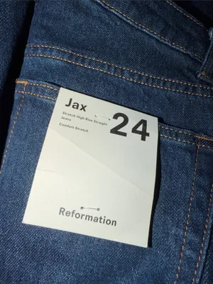 NWT Reformation Jax Stretch High Rise Straight Leg Jeans Seneca SZ -24 thumbnail 10