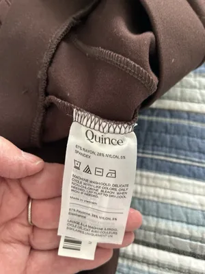Quince Ultra-Stretch Ponte Wide Leg Pants Espresso Brown Size S thumbnail 14