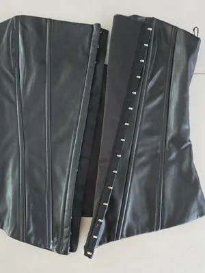 Zara Black Strapless Waist Shaper Cincher Size M thumbnail 4