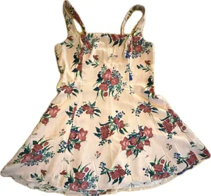 Abercrombie & Fitch Dress Womens Size L Pink Floral Fit & Flare Sundress thumbnail 1