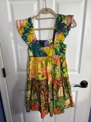 Farm Rio Caipirinha Mini Dress 100% Cotton Size XS thumbnail 5