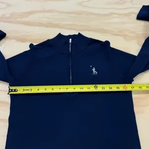 Peter Millar Women’s‎ Quarter Zip Ribbed Pullover Ling Sleeve Sweater Navy Lg thumbnail 9