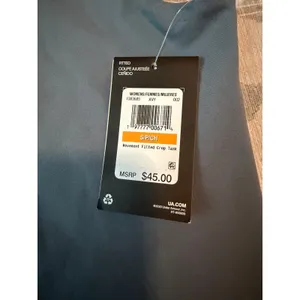 NWT Under Armour Movement Fitted Crop Tank Top - Size Small - Slate Blue (AVY) thumbnail 2