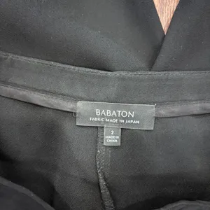 Babaton Aritzia Black Wide Leg Capri Trouser Pants Women's Size 2 Travel Career thumbnail 3