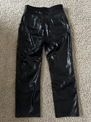 Abercrombie Mixed Fabric Ultra High Rise Ankle Straight Jean thumbnail 4