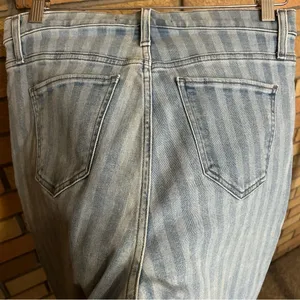 Joe's Jeans Striped High Rise Wide Leg Crop Jeans Blake Two Tone Size 29 thumbnail 5