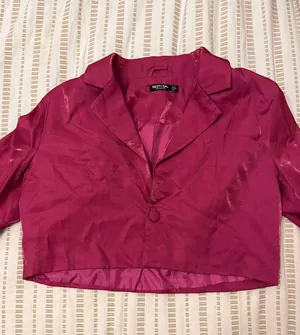 Nasty Gal Pink Cropped Blazer thumbnail 8