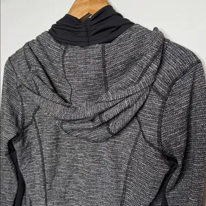 Lululemon Daily Practice Scuba weathered herringbone zip up hooded jacket 10 thumbnail 9