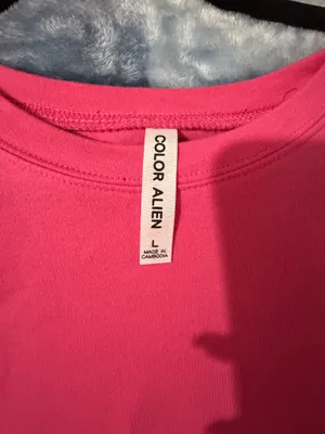 Color Alien Women's Pink Crewneck Sweatshirt and Jogger Lounge Set thumbnail 6