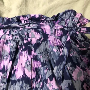 Old navy paper bag ruffle abstract‎ floral skirt women’s size 2 with belt thumbnail 9
