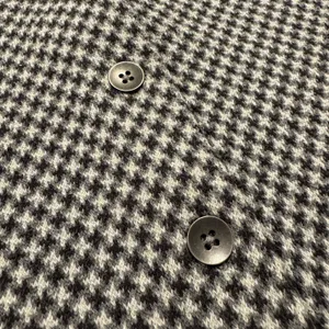 Houndstooth Sweater Vest Shawl Collar Gray L Button Up Preppy Academia Chaps thumbnail 4