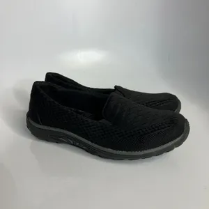Skechers Reggae fest willow slip on shoes black flats women's size‎ 5.5 casual thumbnail 3