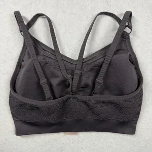 Gymshark Flex Strappy Sports Bra Small Gray/Purple Seamless Adjustable Strap thumbnail 3