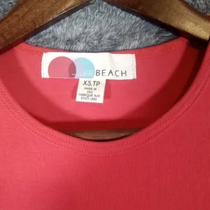 Free People Beach Maxi Red Short Sleeve Straight Dress Vacation Yatch Size Xs/T thumbnail 3