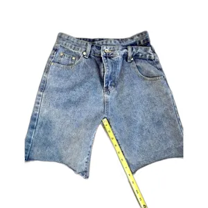 Y2K 90s High Waist Asymmetrical Denim Shorts Womens S Blue Mom Jean Summer thumbnail 7