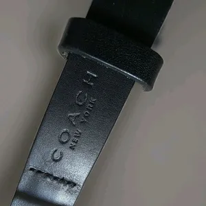 Coach Black Leather Belt Silver Tone Metal Buckle Women Men Unisex Size 36 thumbnail 6