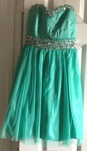 Teal Dress Blue Size 2 thumbnail 1