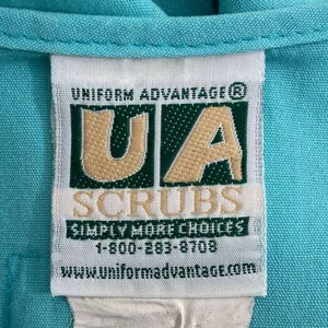 Uniform Advantage UA Scrubs V-Neck Solid Blue Scrub Top Shirt Size XS thumbnail 5