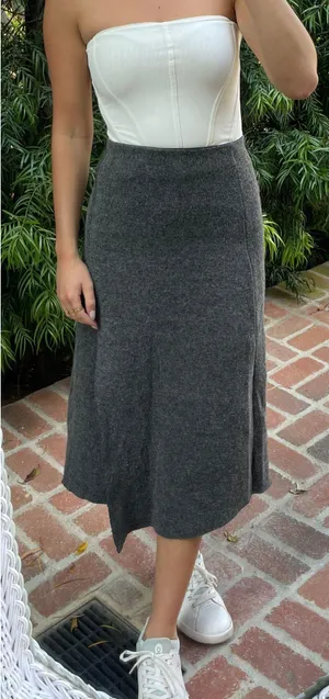 ZARA wool midi skirt thumbnail 1