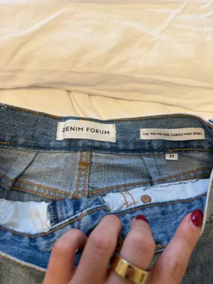 Denim Forum Aritzia The '90s Cargo Mini Denim Skirt thumbnail 2