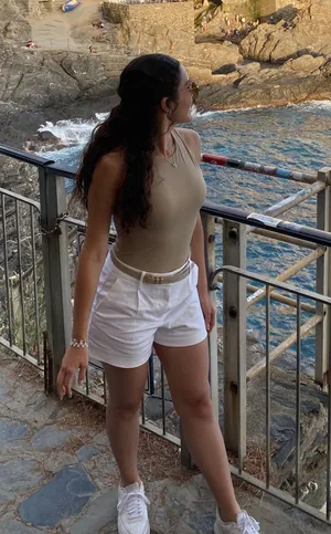 ZARA Belted Shorts with Darts thumbnail 1