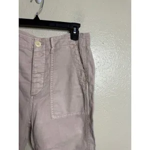 The Great. The Ric Rak Pant size 24 Blush Pink Cropped Utility Scalloped Trim thumbnail 8