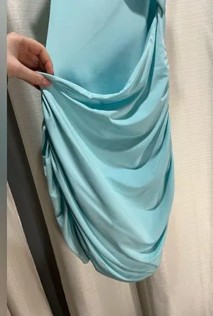 Blue cut out dress thumbnail 4