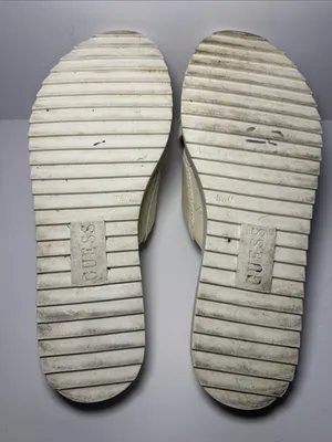 Guess Cream Crisscross Slide Sandals with Gold Accent thumbnail 7