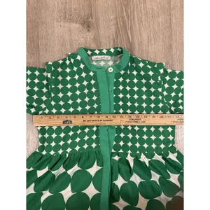 SAHRAAFRA 36 Green Polka Dot Maxi Dress Luxury thumbnail 4