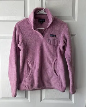 Patagonia Synchilla Snap T Pink Lavender 1/4 Button Pullover Fleece Women XS thumbnail 1