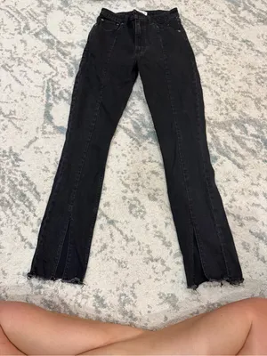 Abercrombie Curve Love The Skinny High Rise Split Hem Jeans 27/4R thumbnail 3