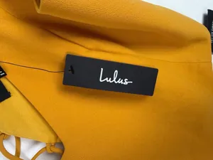 NWT Lulus Mustard Yellow Lace Up Back Crop Top Size XL NEW thumbnail 5