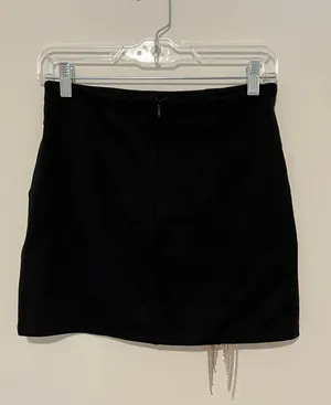 Black Skirt Rhinestone Fringe thumbnail 5