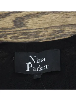 NWT Nina Parker Trendy Lightweight Sheer Sweater-Knit Tank Black Beauty 1X thumbnail 5